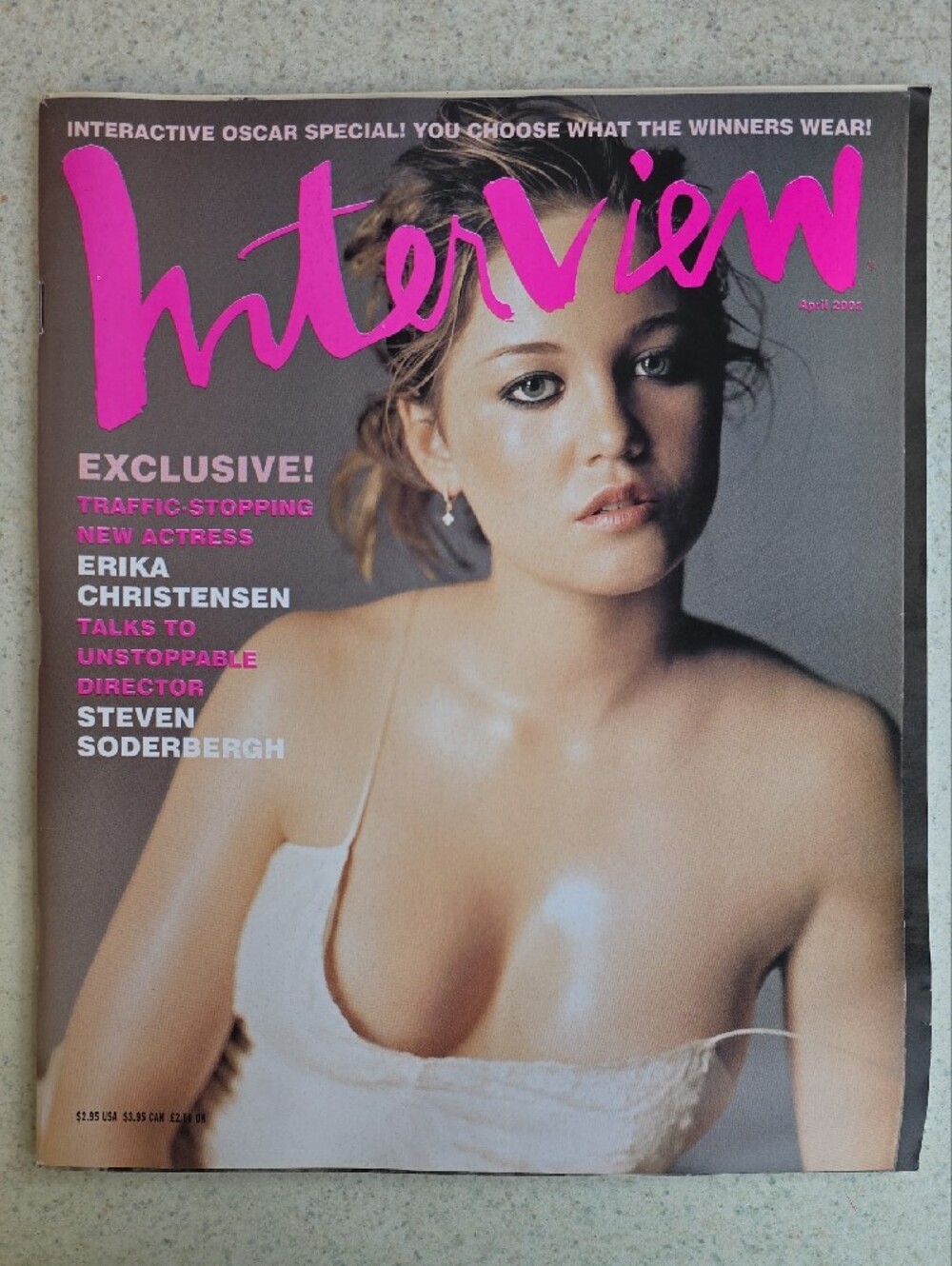 Vintage April 2001 Interview Magazine Erika Christensen Cover Y2K